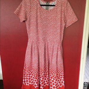Polka dot dipped LuLaRoe Amelia